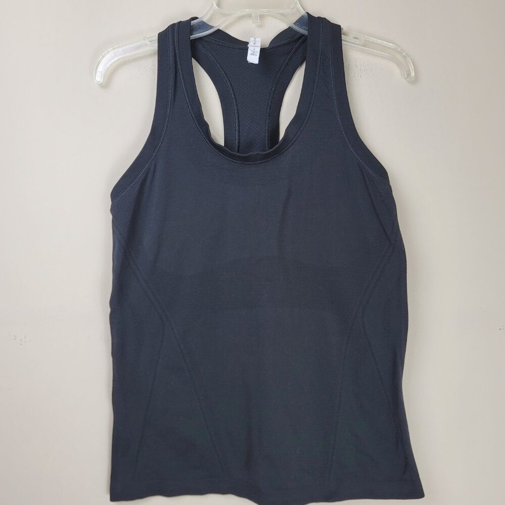 Athleta Womens Momentum Seamless Racerback Tank Top Black Size L Workout Gym - Picture 3 of 7